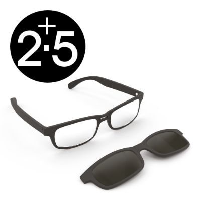 Sun Readers Black +2.5