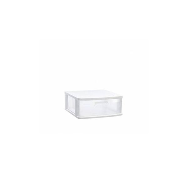 Bloco 1 Gaveta Plástico Sena 40x39x17cm Branco - 6881123201