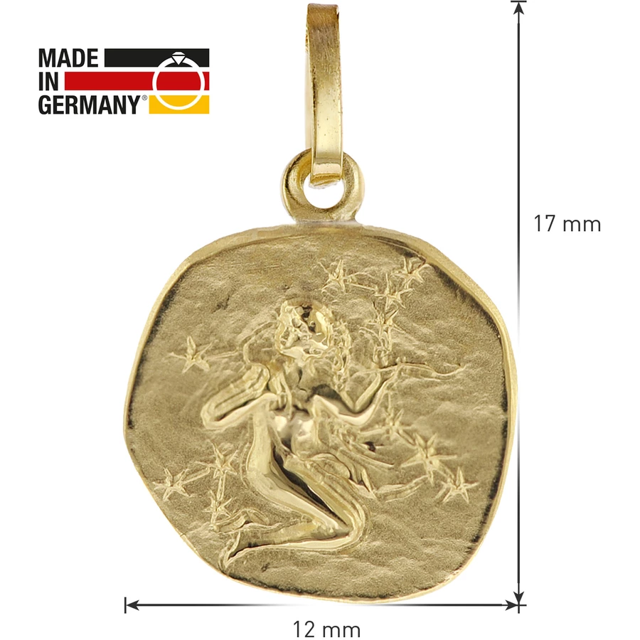 trendor Kinder-Halskette mit Sternzeichen Jungfrau 3338K Gold gold