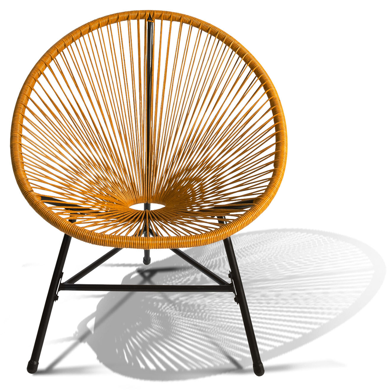Inkazen Salon de jardin filaire Havana 2 fauteuils et 1 table  caramel