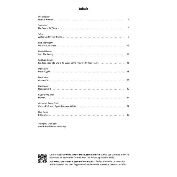 Schott Pop For Trumpet Vol.2