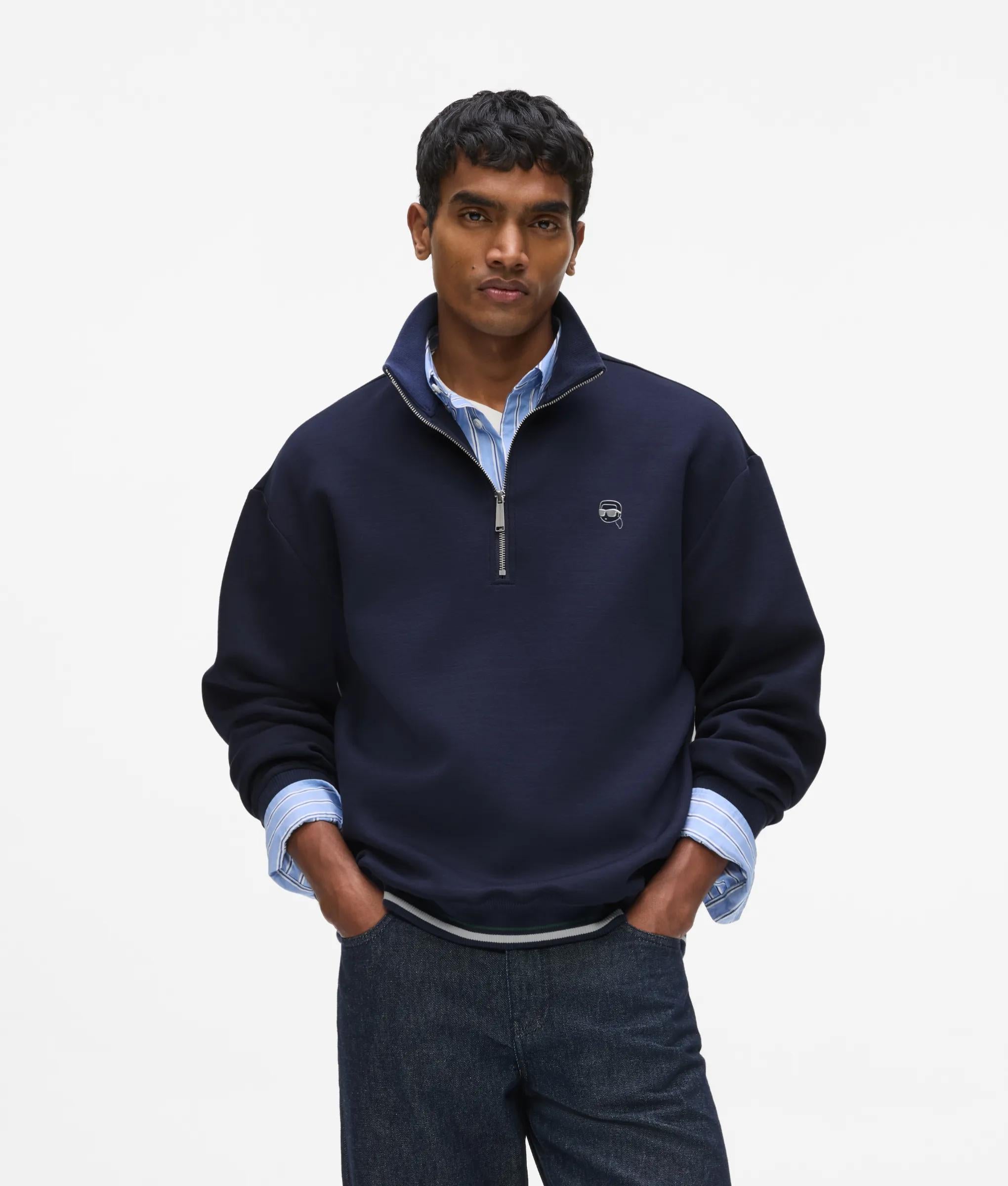 Ikon sweatshirt met halve rits