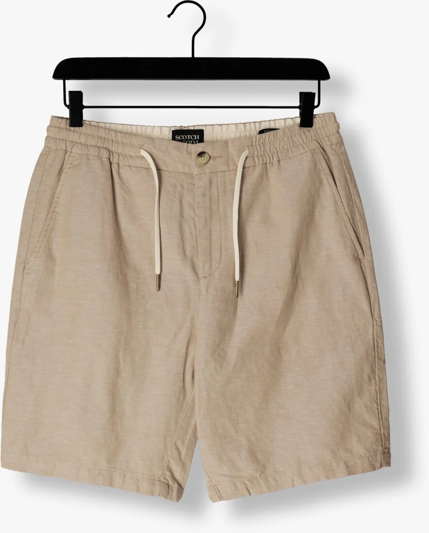SCOTCH & SODA zand scotch & soda korte broek fave - cotton/linen twill bermuda short