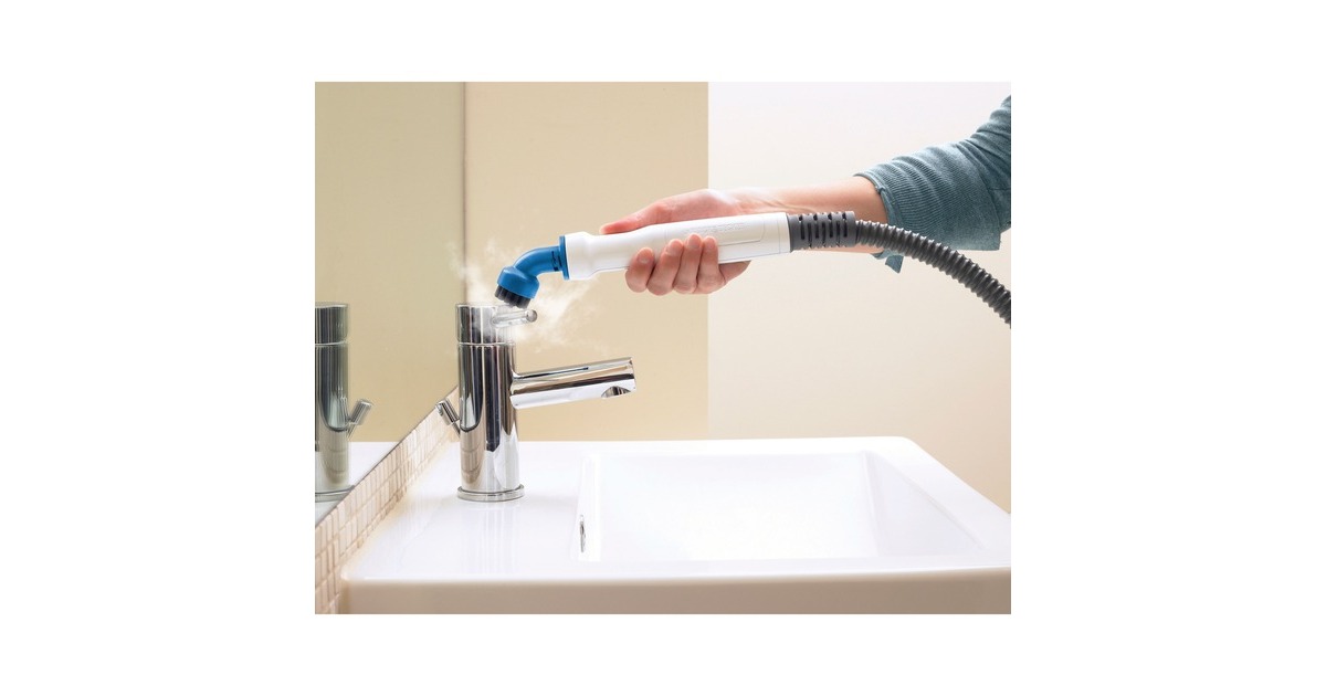 BLACK+DECKERBHSM1610DSM 1600W Steam-mop met SteaMitt, deltavoet en 15 accessoires stoomreiniger  (Wit/blauwgrijs)