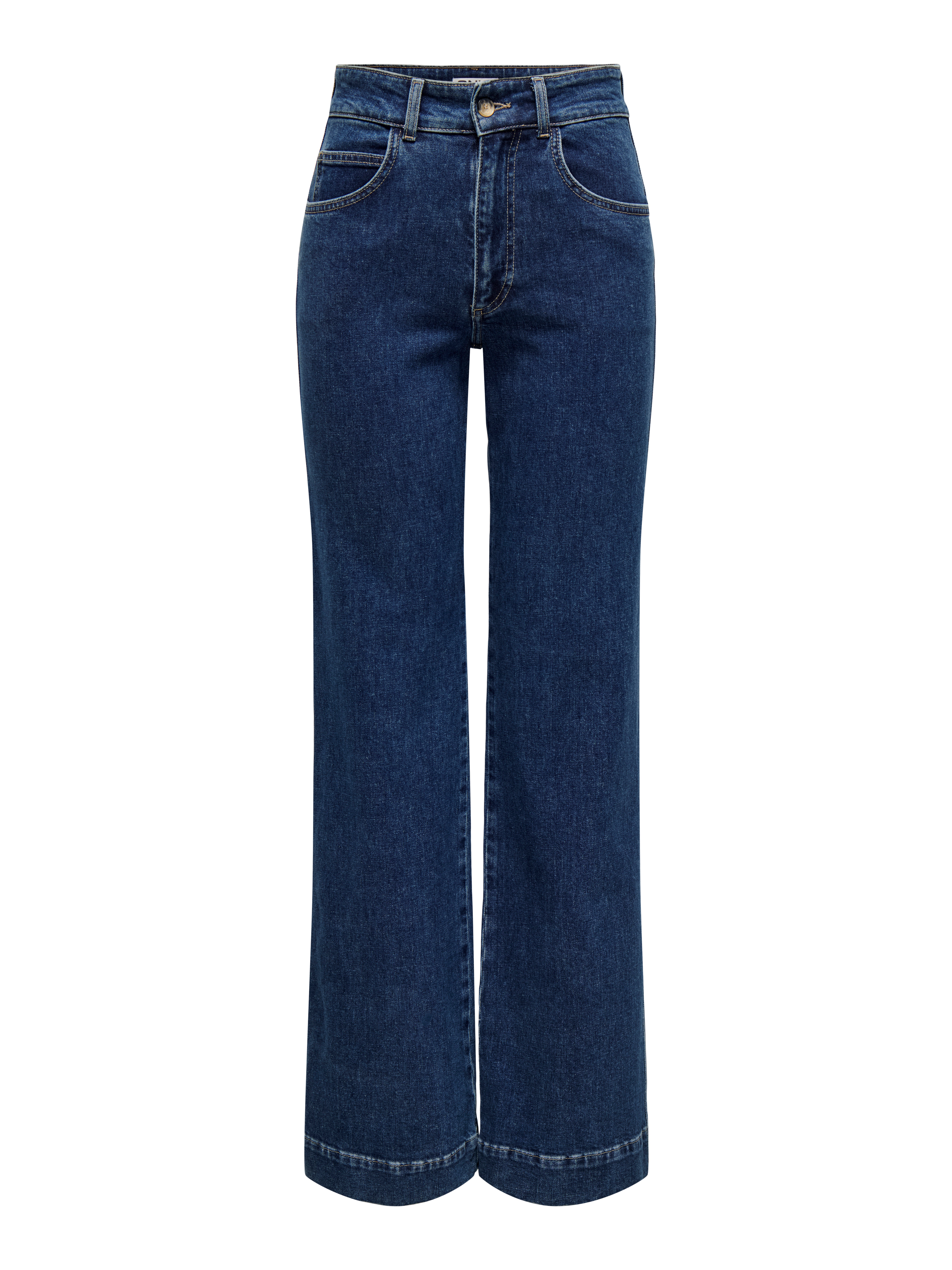 ONLJUICY Hohe Taille Weiter Beinschnitt Jeans Medium Blue Denim