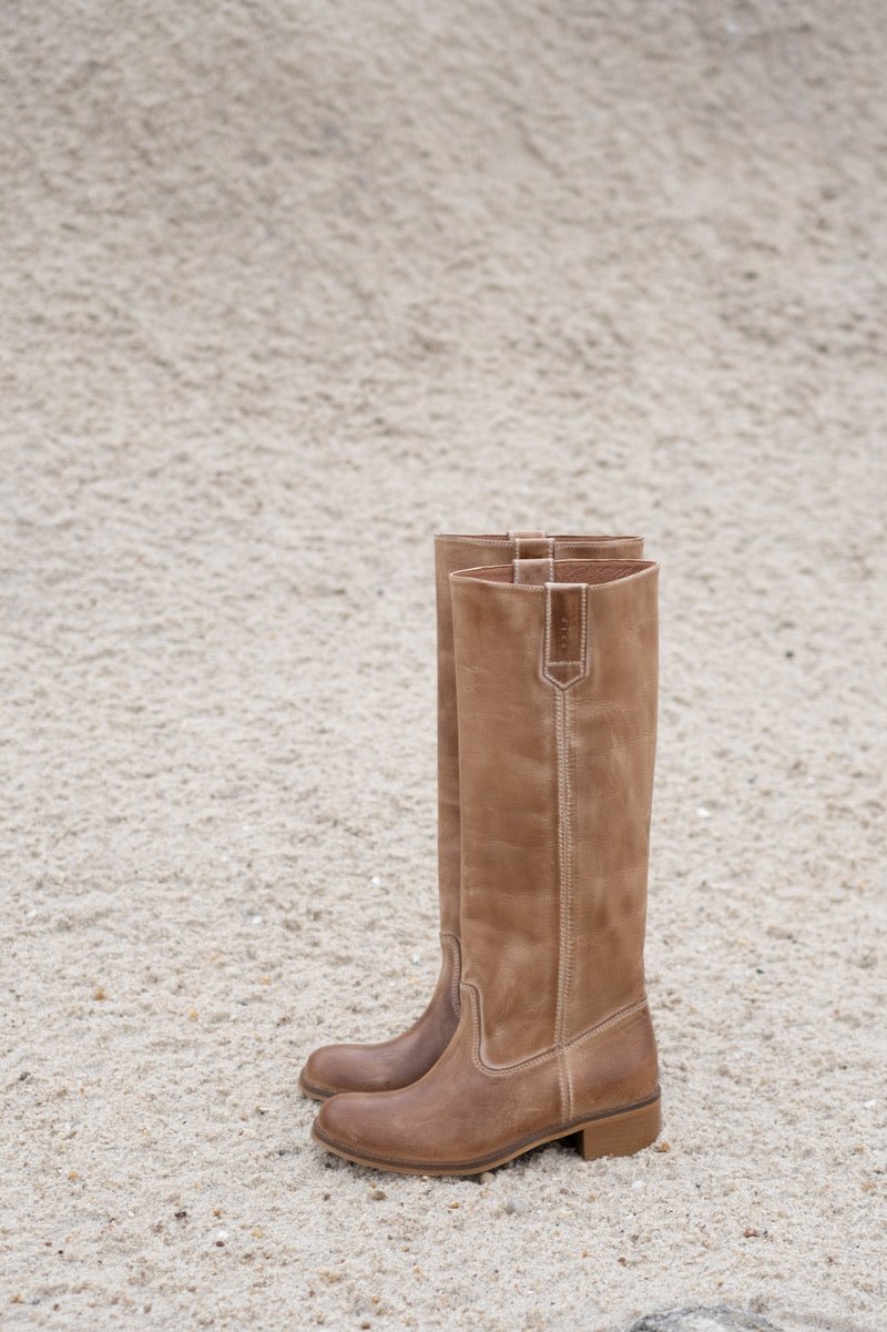 Dico Copenhagen  Ann Gaucho læderstøvler - Dark Tan