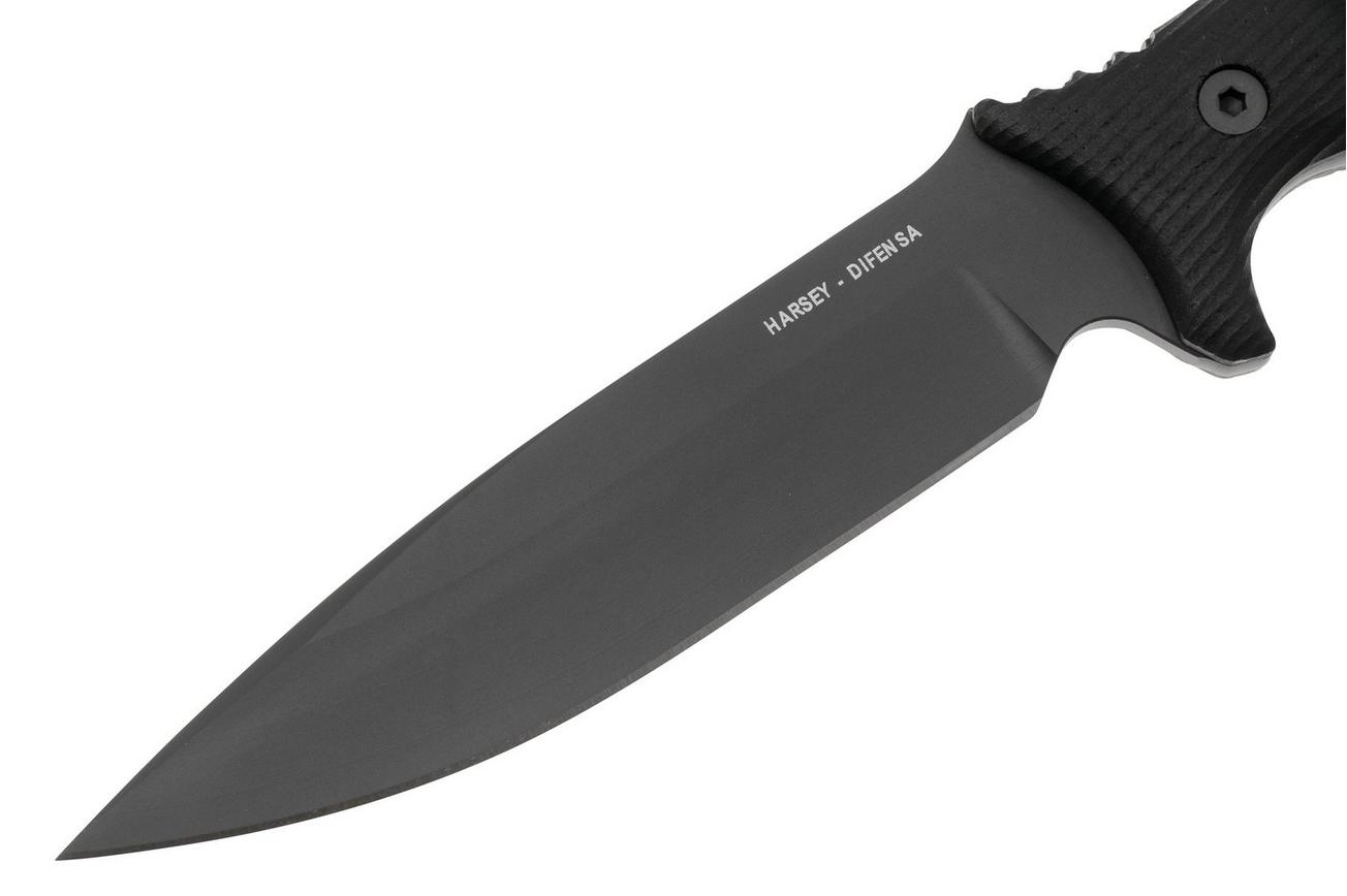 Spartan Blades Harsey Difensa SB19BKBKKYBK Black, Black Micarta, survivalmes, kydex schede