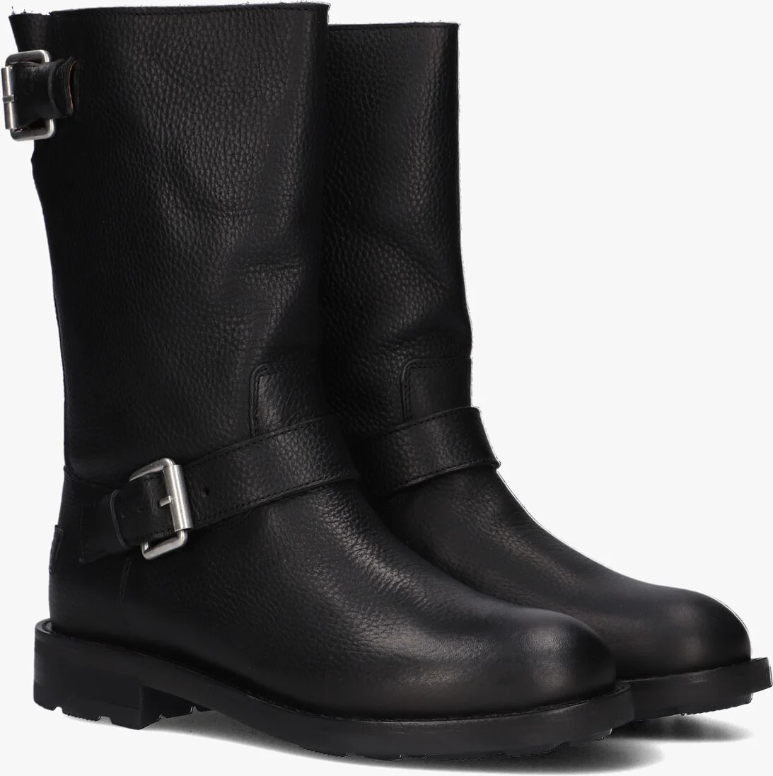 SHABBIES zwarte shabbies biker boots alyd mid boot