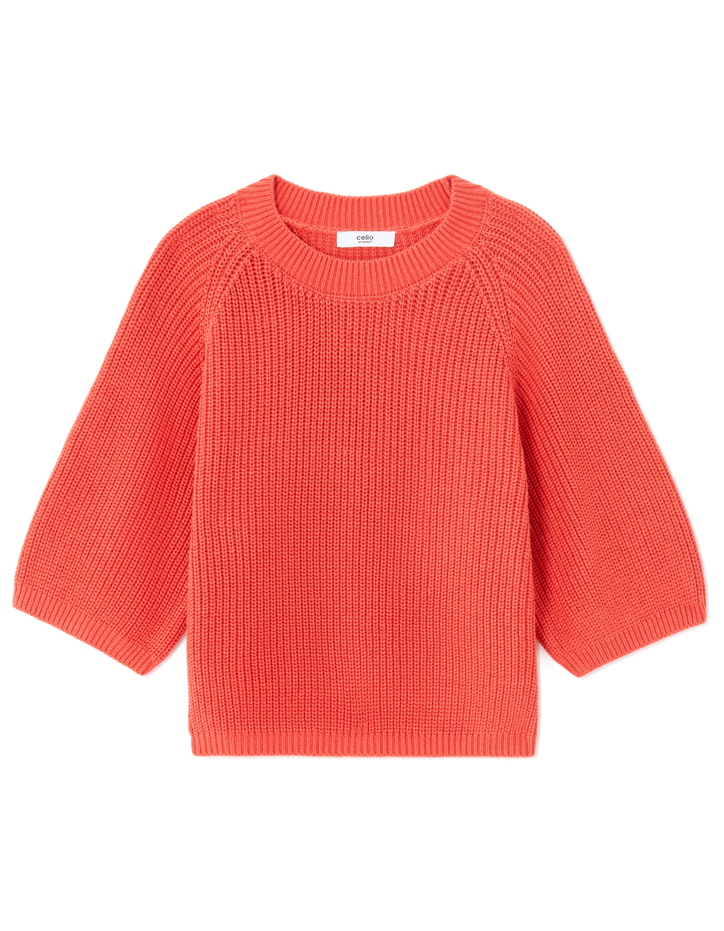 Pull oversize manches 3/4 - rouge