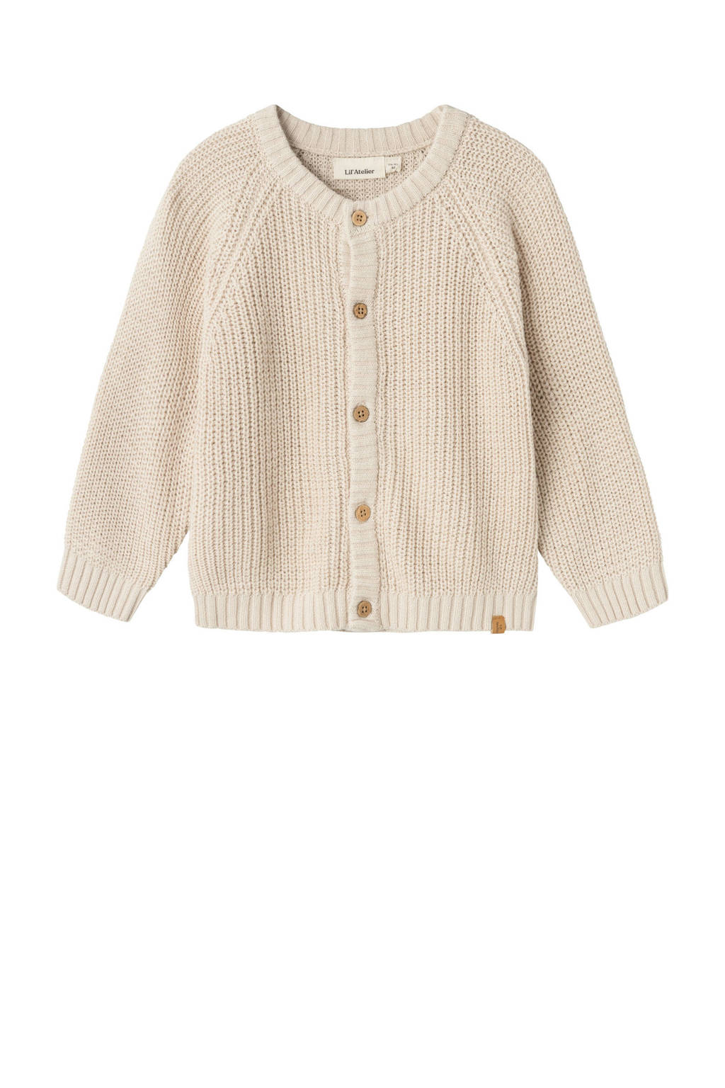 LIL' ATELIER gebreid vest NMNEMLEN beige