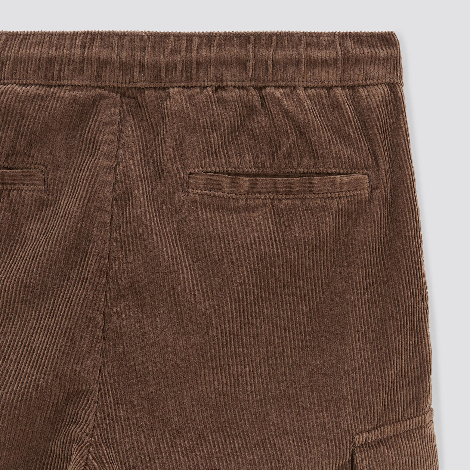 Pantalon cargo en velours coton recyclé Marron