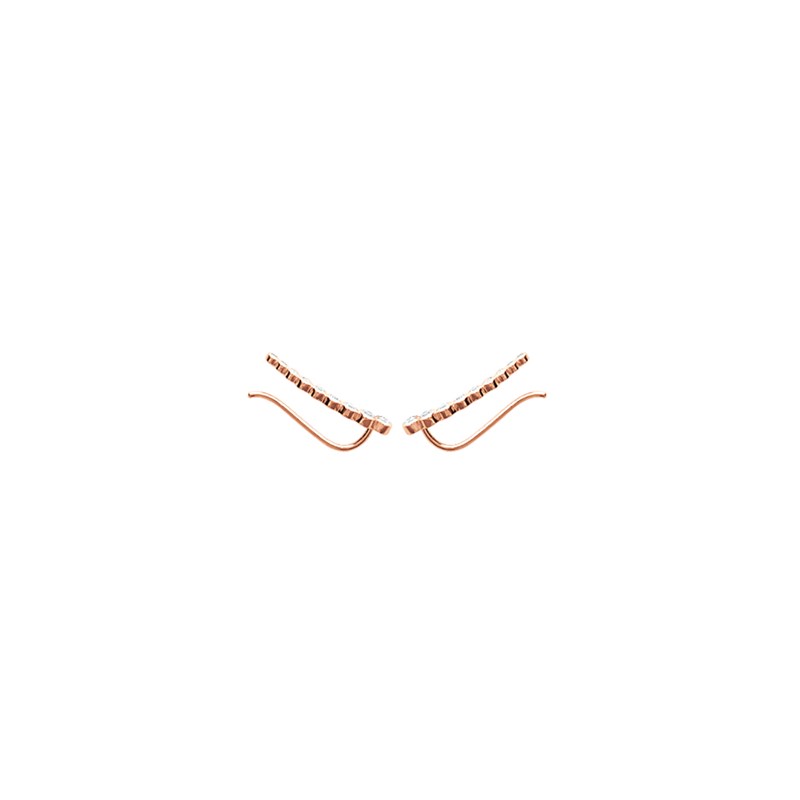 Boucles d'oreilles earlobe et 9 brillants - Lorenzo R