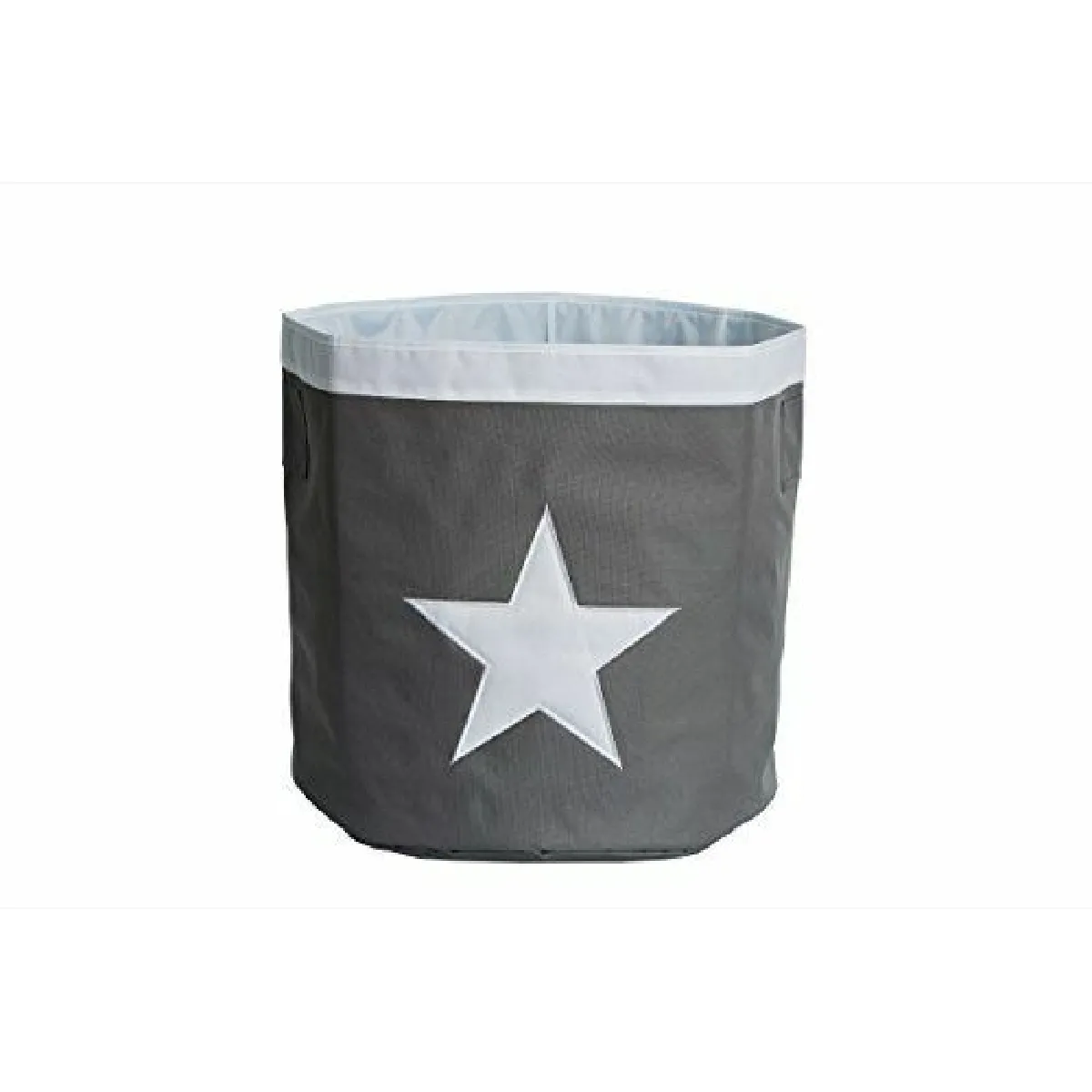 Grand Panier de Rangement Polyester Gris