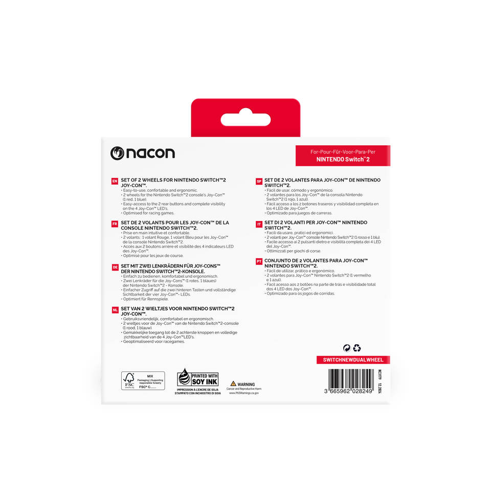 Nacon Nintendo Switch 2 stuurwielen set 2-delig