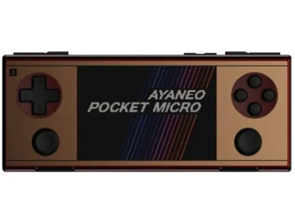 Ayaneo Pocket Micro Handheld Konsole – 8 GB LPDDR4X, 256 GB SSD, retro auksinis