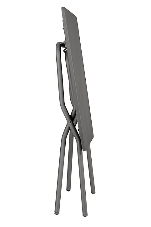 Table de balcon pliante Balcony en acier coloris gris titane L.64 x l.70 x H.73 cm