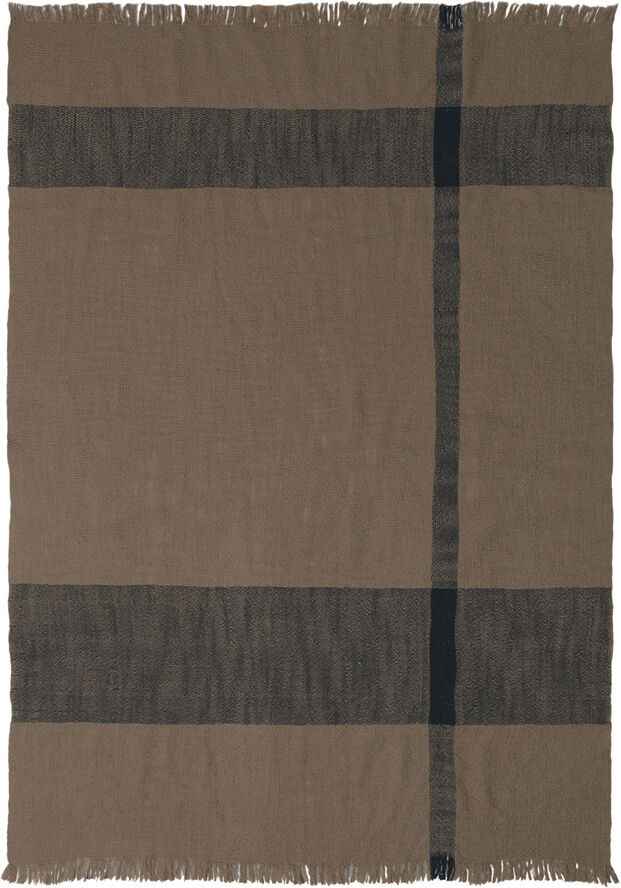 ferm LIVING Dry Blanket - Sugar Kelp/Black Sugar kelp/black
