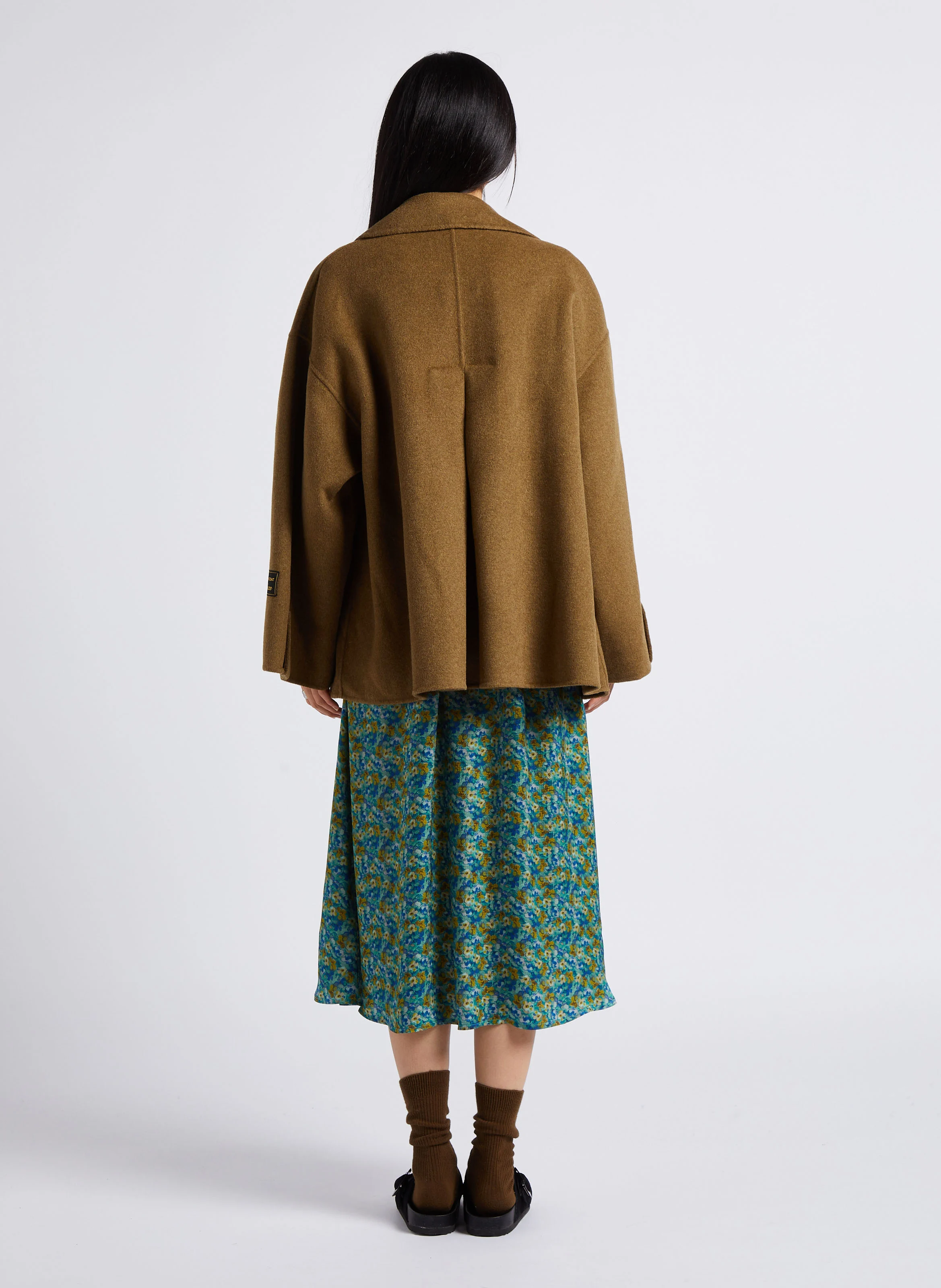 SAMBUCO - Robe longue à col montant | Vert