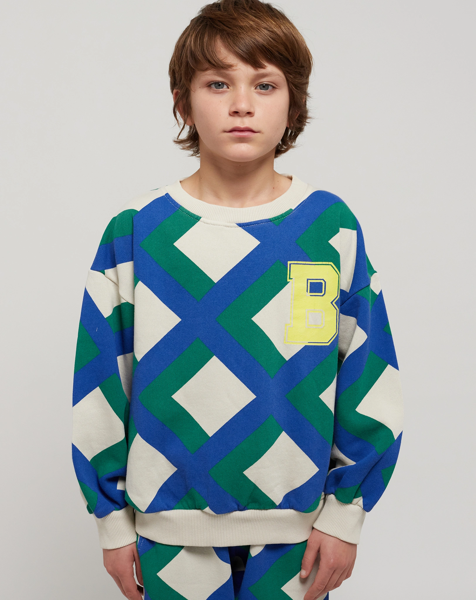 Sweatshirt GIANT CHECK in weiß