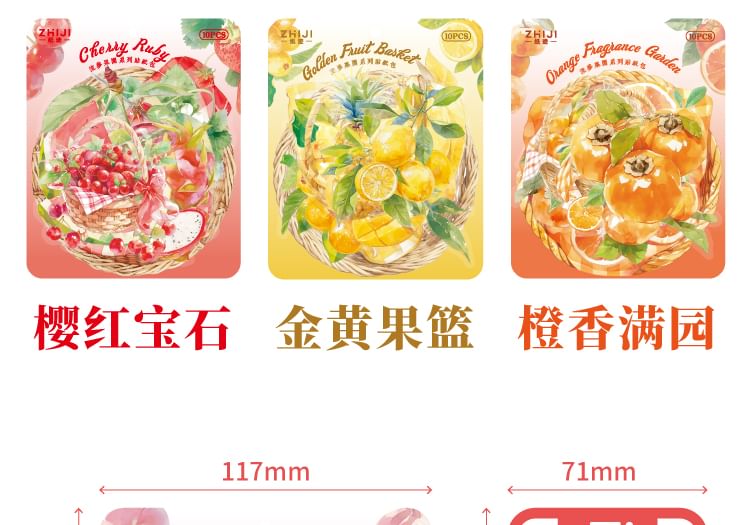 YUNO - Fruitsticker (verschillende ontwerpen)