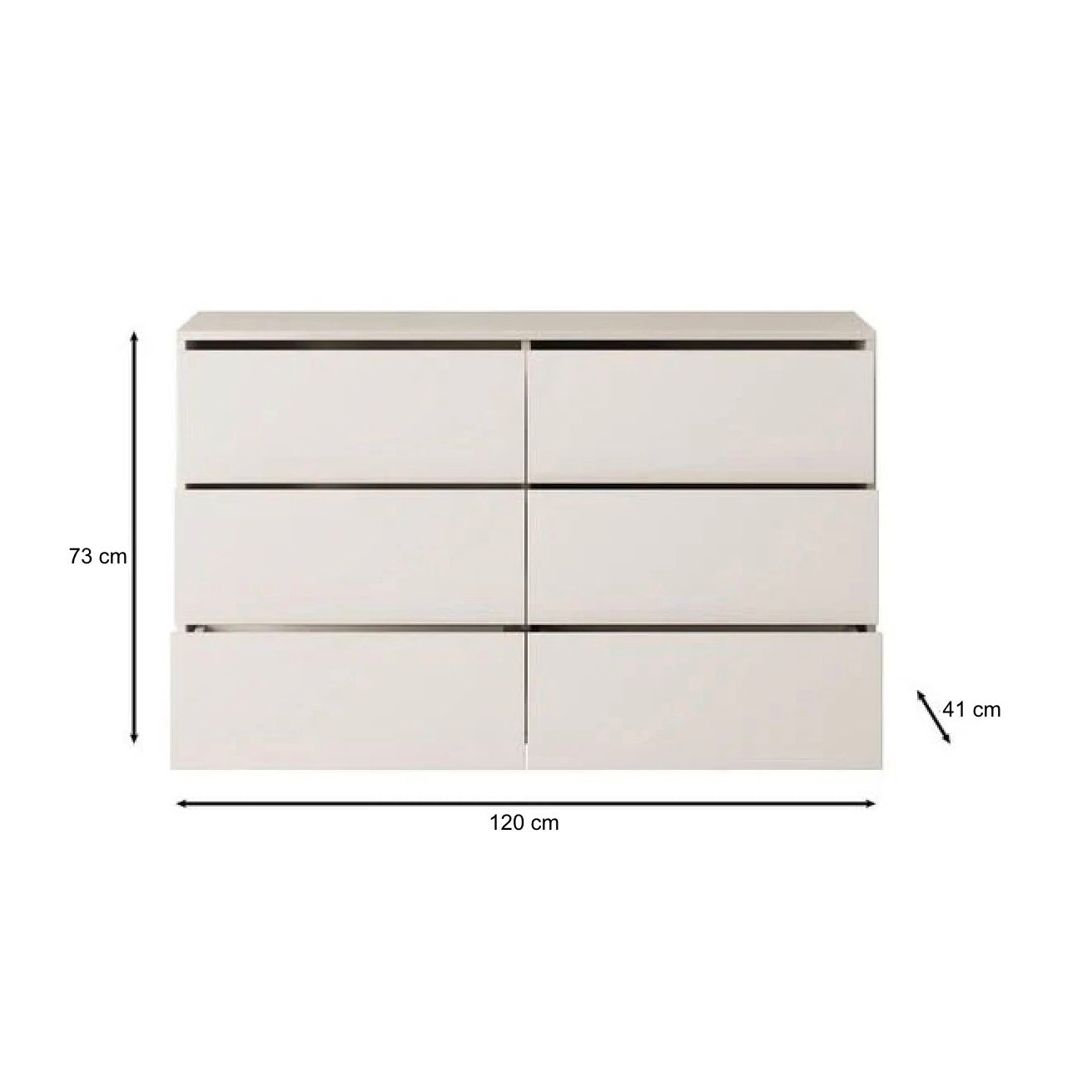 Gideon - Ladekast - Beige - 120x41x73 cm
