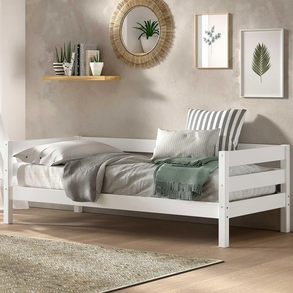 Kajuitbed Maggie - 90 x 200 - massief dennenhout - wit