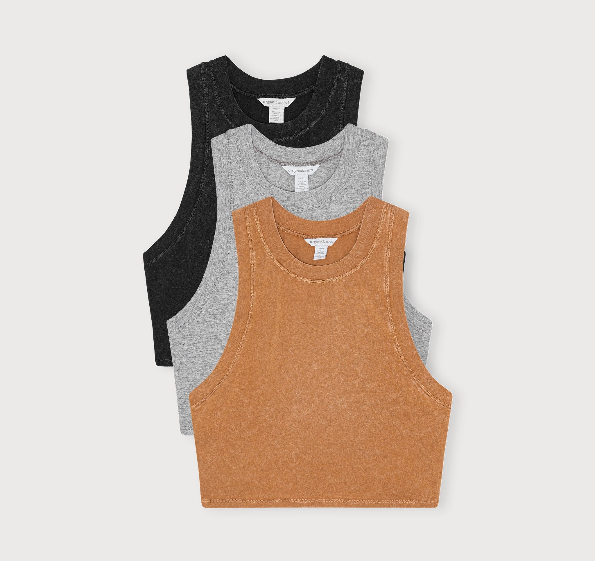 ORGANIC COTTON<br>Core Crop Tank Top 3-Pack