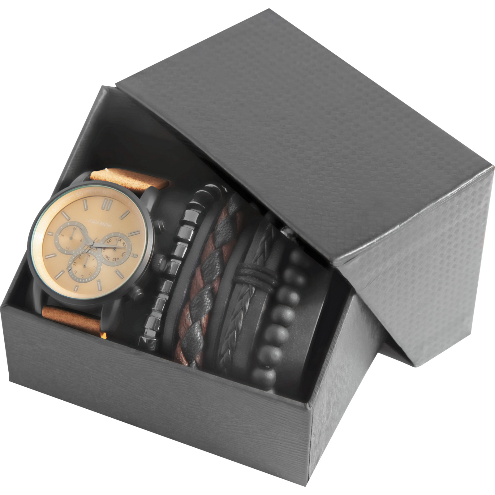 Alain Miller Herrenuhr mit Armbänder