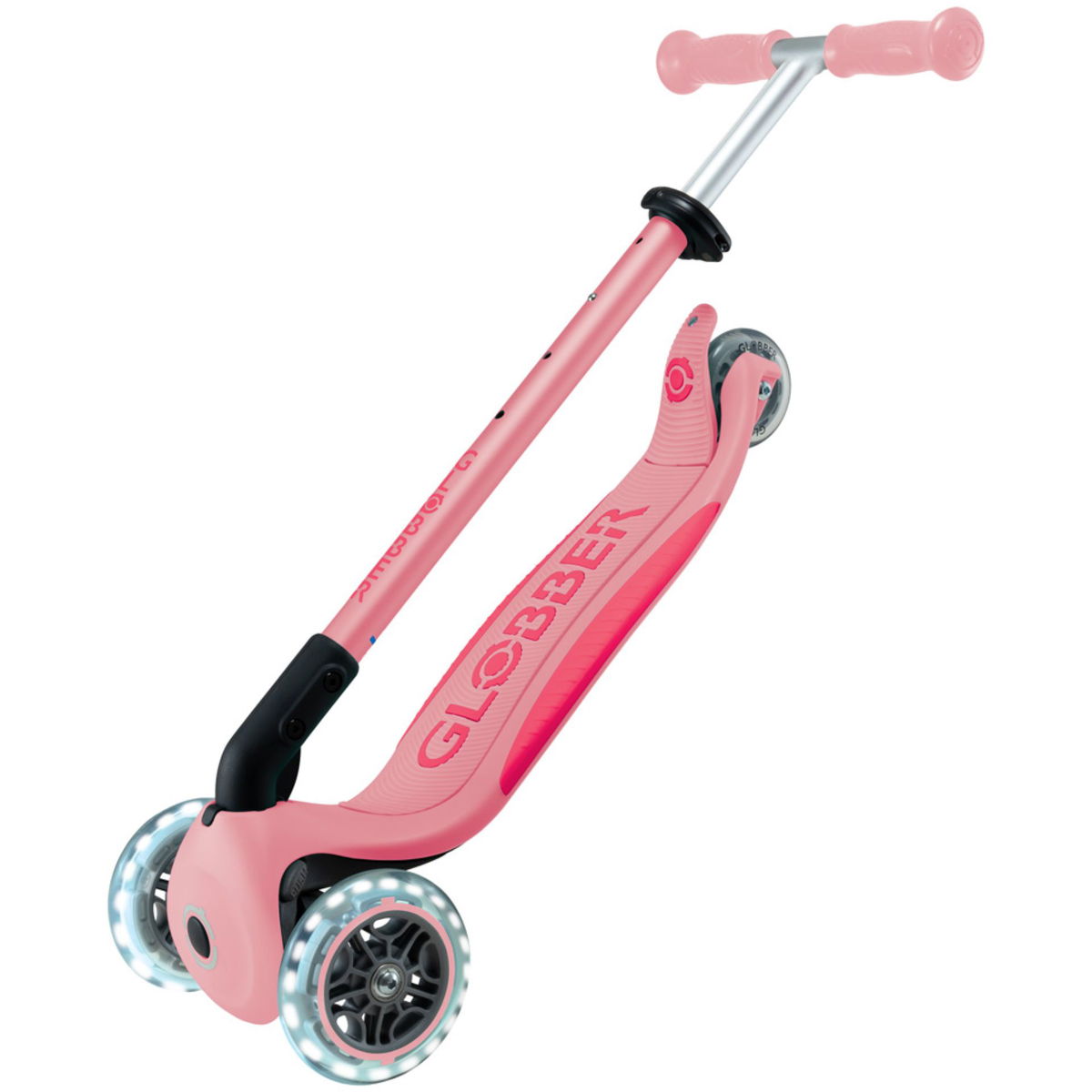 GlobberGlobber   Scooter Primo Foldable Plus Lights  pastel pink/fuchsia