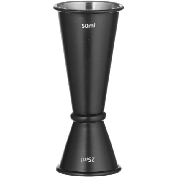 Dobbeltsidig bartendermålebeger med ring 25 ml 50 ml - sort