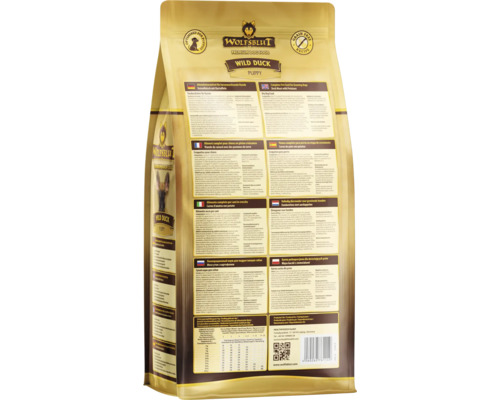 Wolfsblut Wild Duck Puppy droog hondenvoer, eend met aardappelen, met waardevolle superfoods, graanvrij, glutenvrij, 2 kg