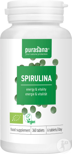 Purasana Vegan Spiruline Bio 500mg Tablettes 360