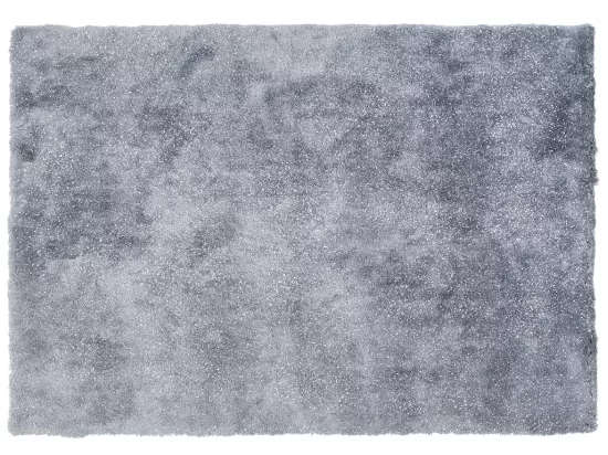 Tapis shaggy à poils longs - 160 x 230 cm - Argenté - GLITTER