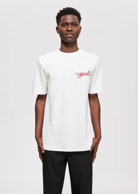 T-shirt met print written off-white (WIT.O)