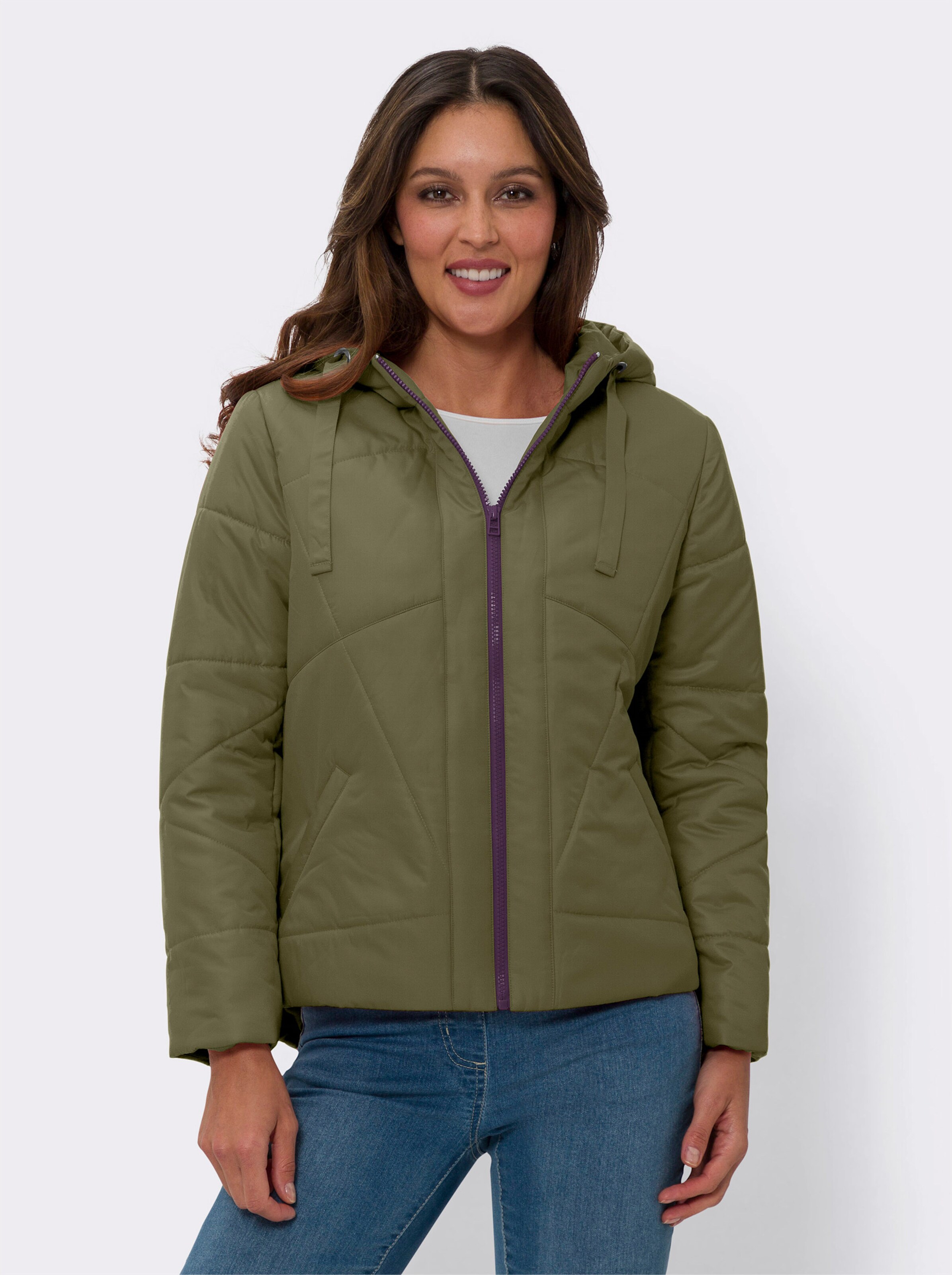 Steppjacke mit Kapuze