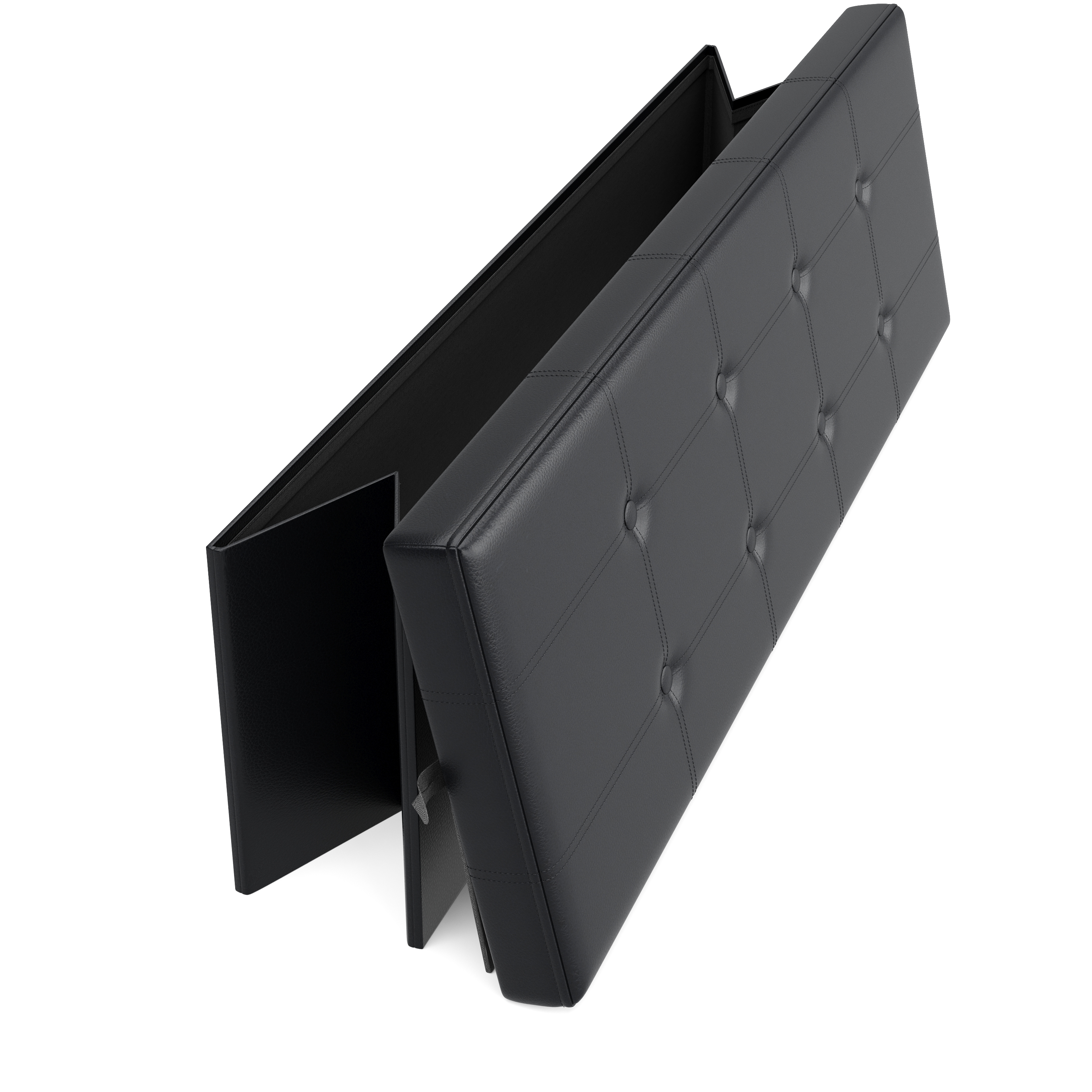 Sitzbank Leder QUINN 110 cm schwarz