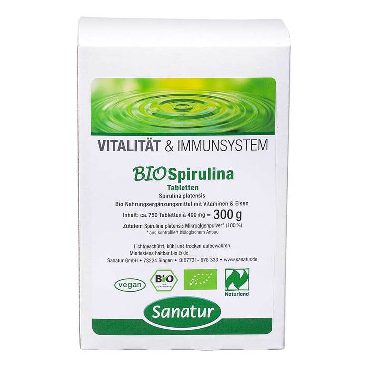 Biospirulina Mikroalgen 400, 750 St
