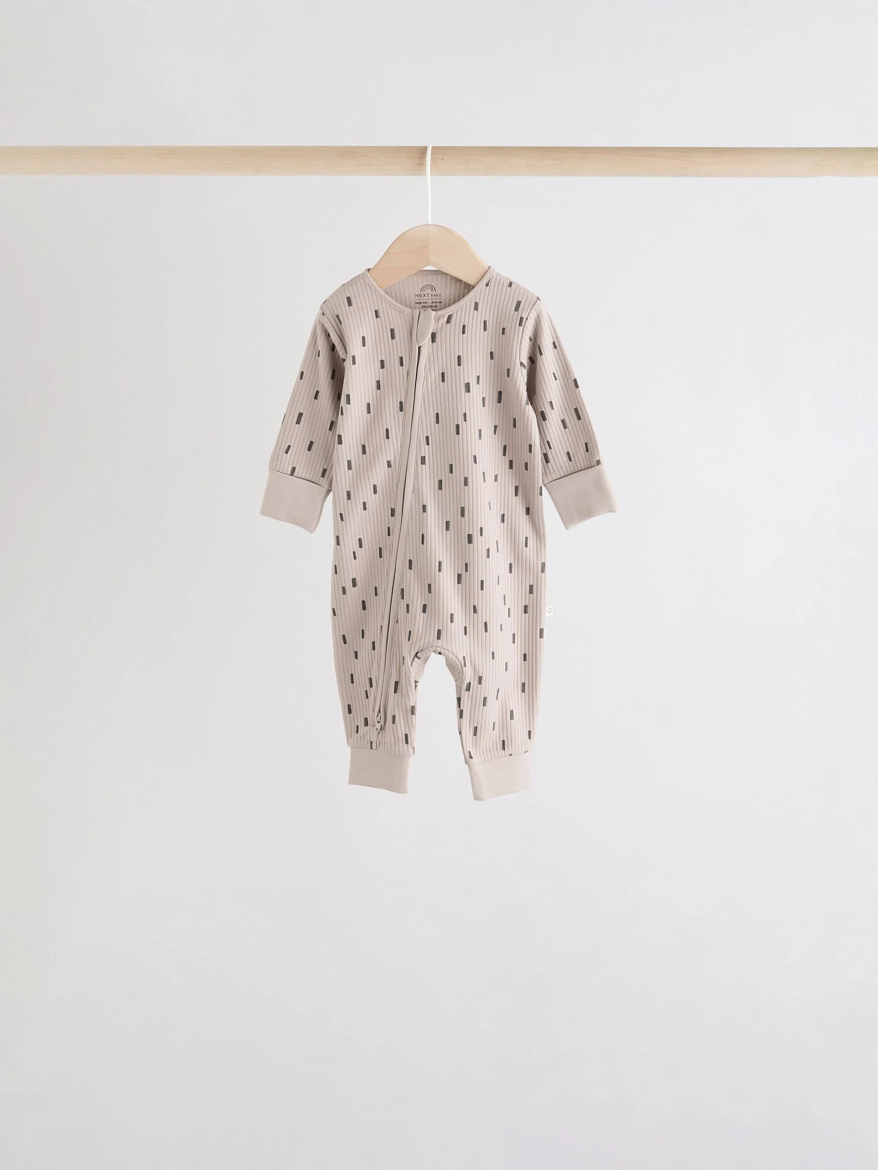 Bruin - Verpakking van 5 babypyjama's zonder voetjes met tweewegrits (0mnd -3jr)