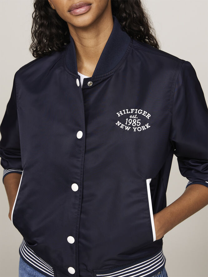 Tommy Hilfiger NON-PADDED VARSITY BOMBER JACKET Desert sky