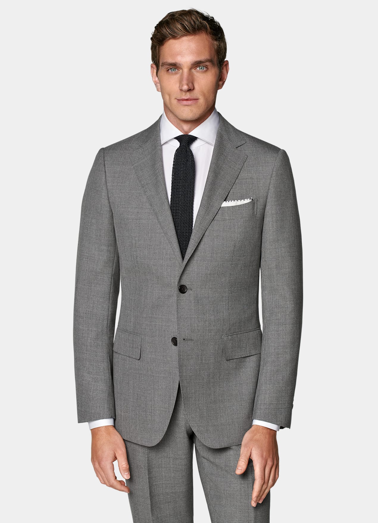 Costume Perennial Lazio coupe Tailored gris moyen