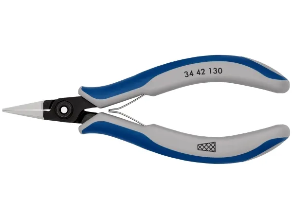 Knipex 34 42 130, Tryktænger, Stål, Blå, Grå, 130 mm, 61 g
