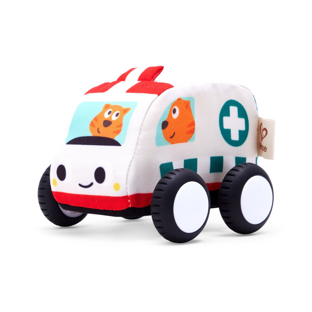 Køb Hape Pull-Back Plys Bilsæt