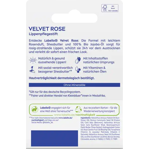 Lippenpflegestift Velvet Rose