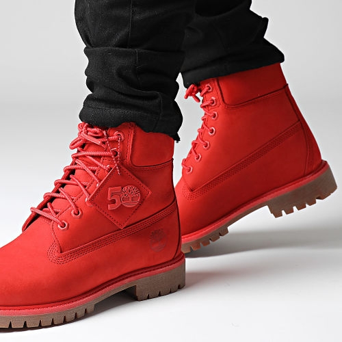 Boots Timberland Premium 6 Inch Waterproof A5VEW Medium Red Nubuck