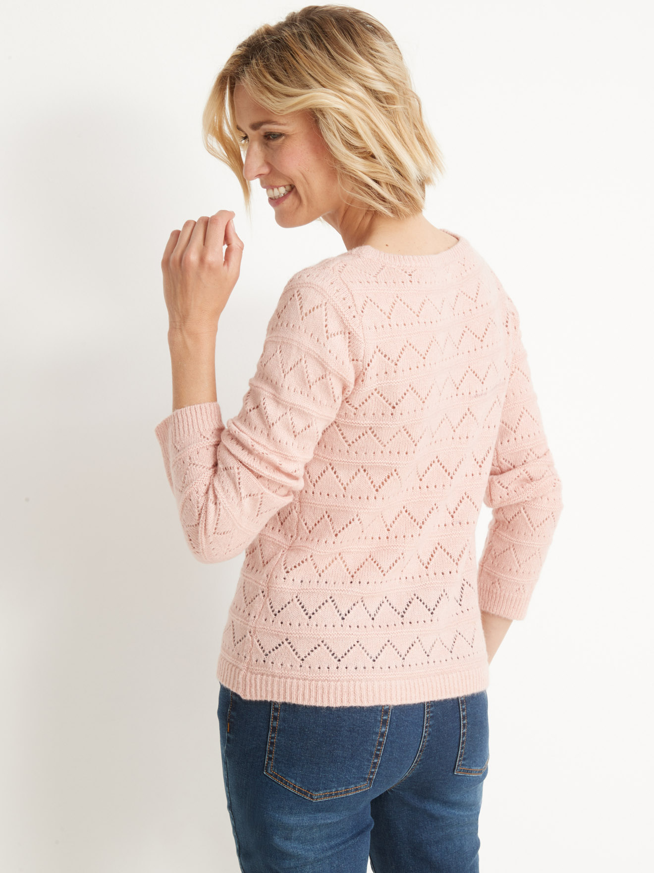 Pull fantaisie avec laine et alpaga