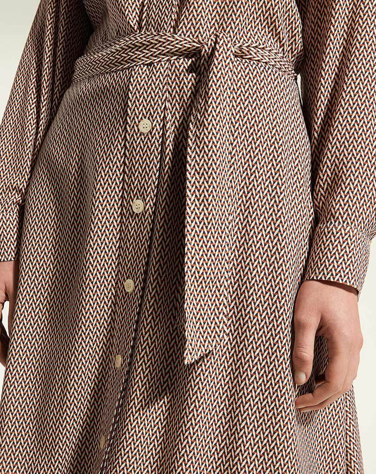 Jodhpur Robe chemise Miss imprimée marron