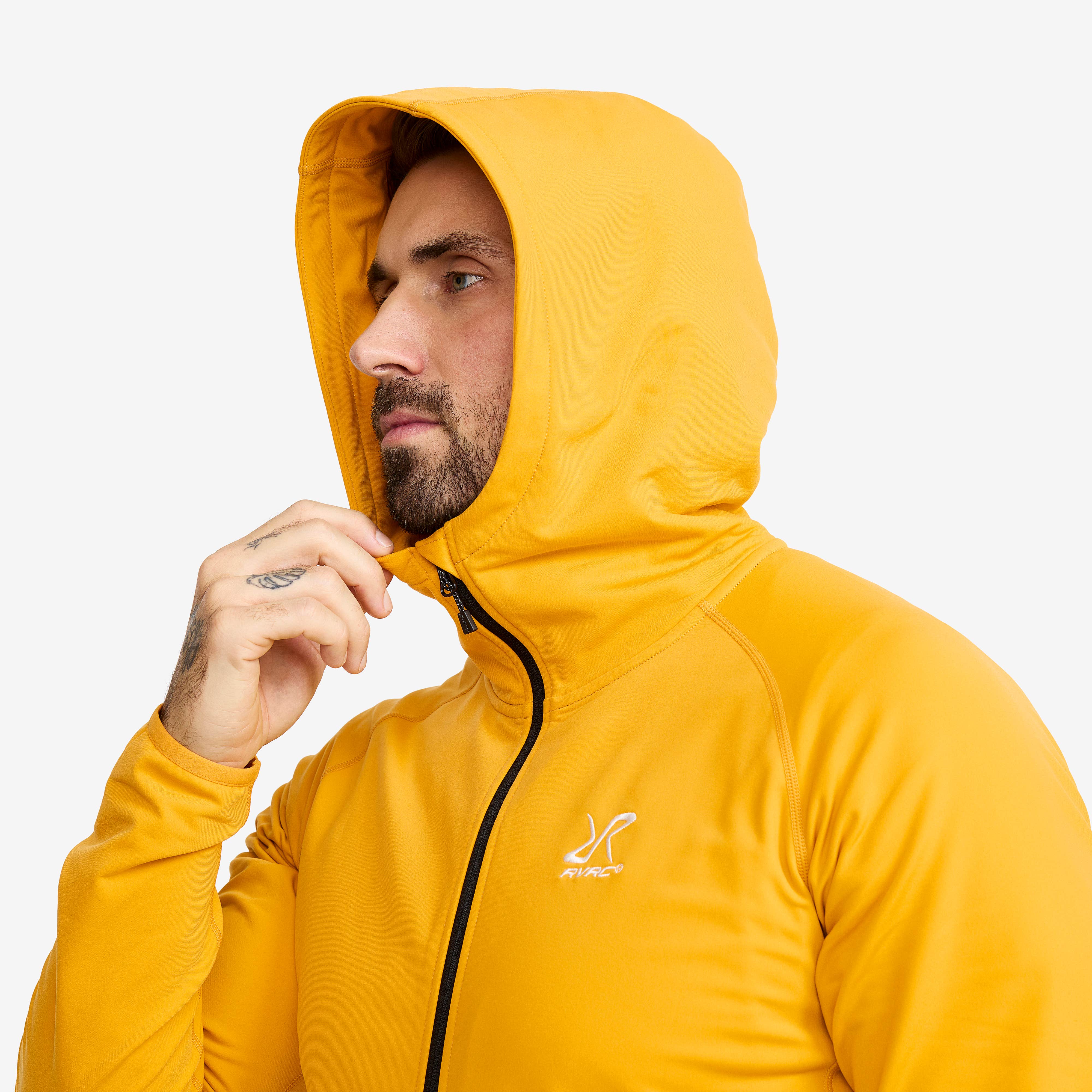 Evolution Light Stretch Fleece Hoodie Herre Nugget Gold