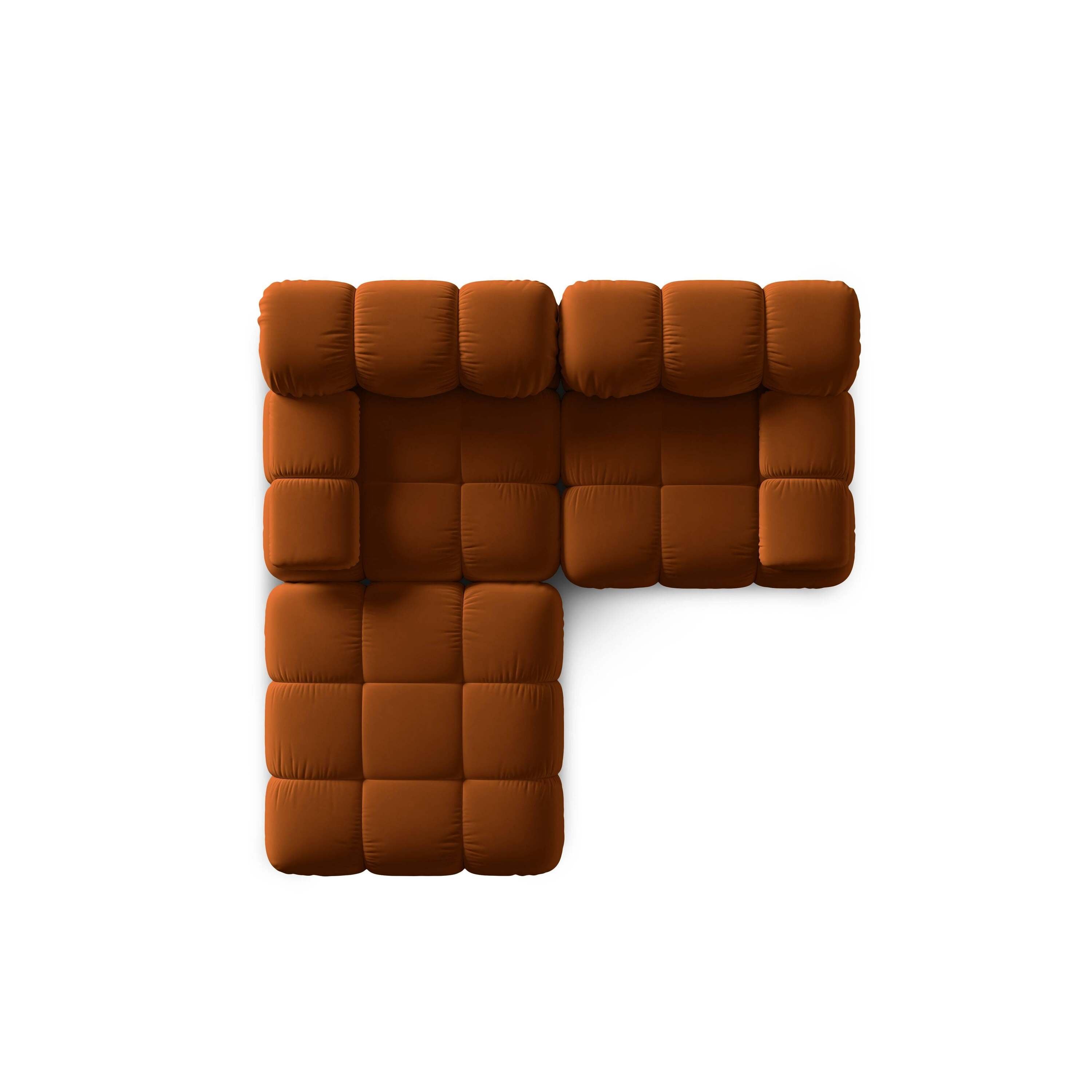 Milo Casa Tropea Modulaire 2-zitsbank met Hocker - Terracotta