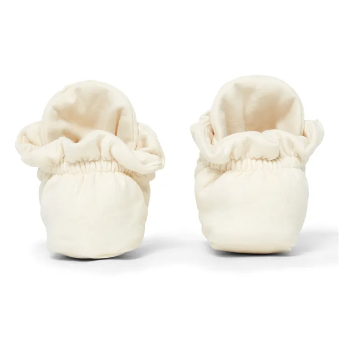 The Simple Folk Chaussons Naissance Molleton | Ecru