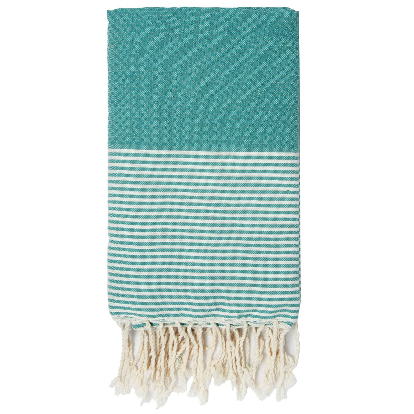 Febronie Fouta Nid d'Abeille Ibiza vert canard - 100x200 cm